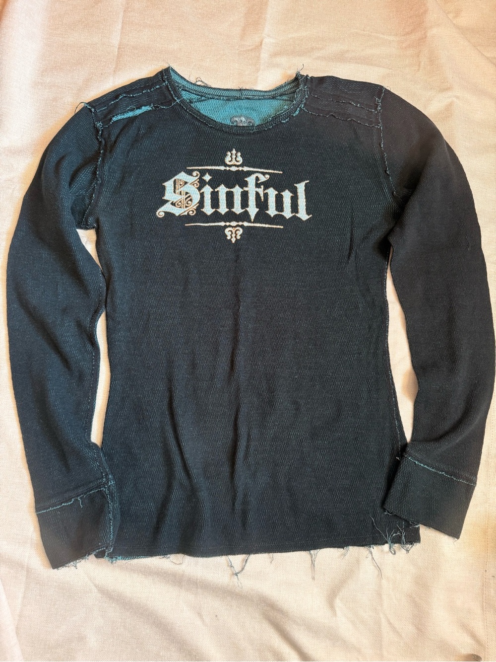 Sinful Black Women's Long-Sleeve Thermal Shirt